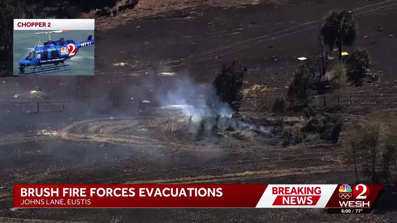 'Fast-moving' brush fire forces evacuation, shuts down roads in Lake ...