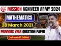 Mission army 2024  mathematics previous year questions  28 march 2024 questions