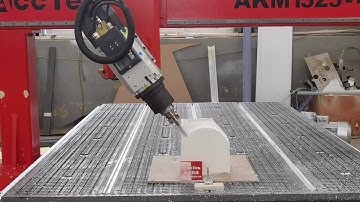 AccTek 1325 4axis cnc router for wood plastic  with rotate spindle head