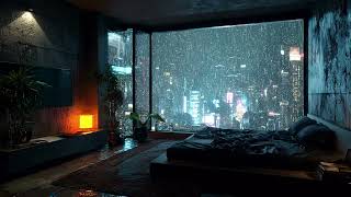 A Cold Rainy Night Beyond the Window | Soft Ambience for Deep Sleep and Emotional Calm