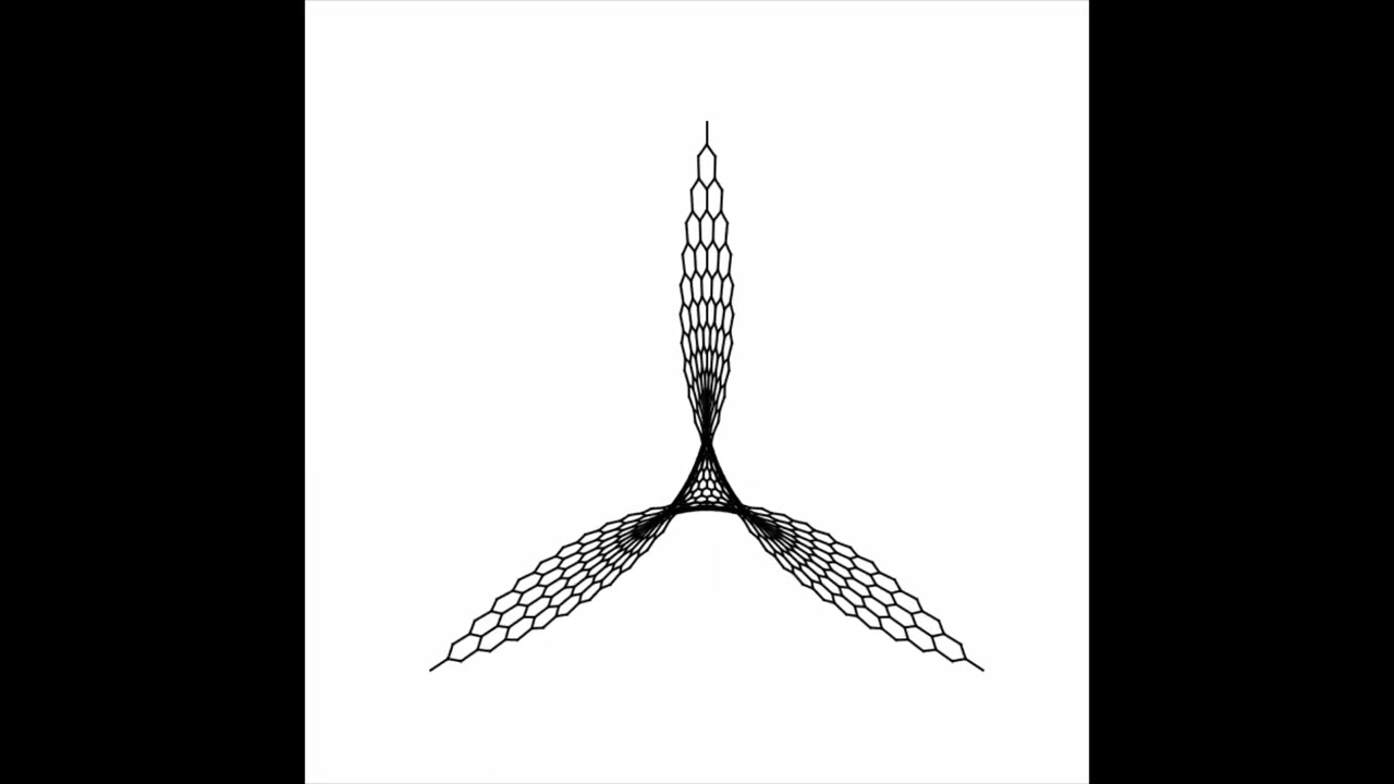 Strained honeycomb lattice animation