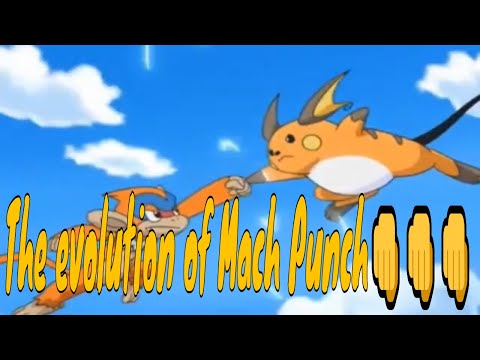 The evolution of Mega punch 👊👊👊👊in the Pokémon anime 