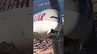 Qatar Airways A380 Approach Near Burj Khalifa | Dubai | MSFS2020