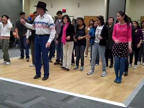 UTD Texas Party Jan 2011 Cowboy Twister Line Dance - YouTube