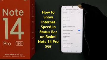 How to Show Internet Speed in Status Bar on Redmi Note 14 Pro 5G?
