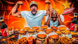 منيو كامل هارديز شطة بحرارة ٤ مليون 🍔 Hardees Full Menu Challenge