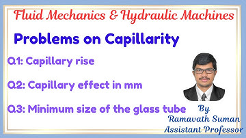 Unit-1: Fluid Statics | Problems on Capillarity | (Fluid Mechanics and Hydraulic Machines)