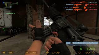 [CS:Source #27] de_train 15v15 with bots (Difficulty: Easy)