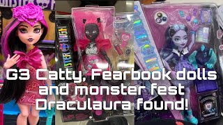 MONSTER HIGH NEWS! G3 Catty, Fearbook Twyla and Draculaura + Monster Fest Draculaura found!