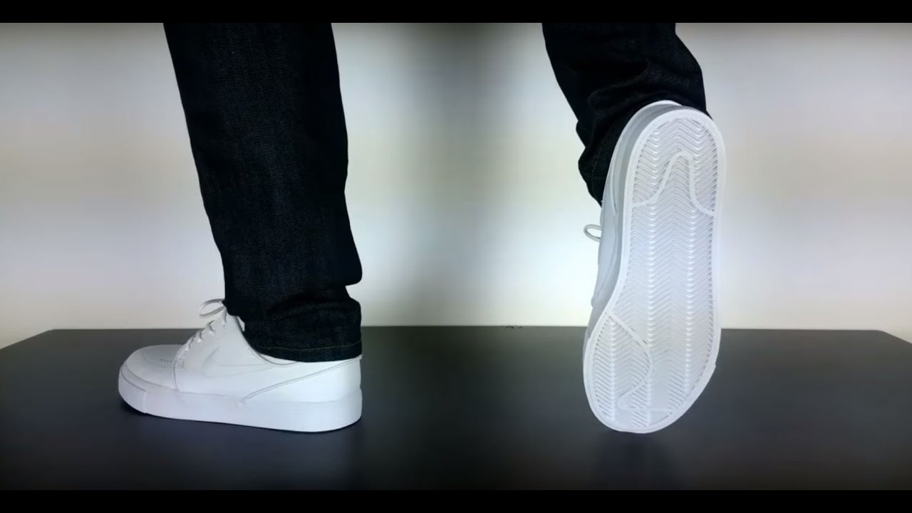 NIKE SB STEFAN JANOSKI LEATHER white white wolf grey - YouTube