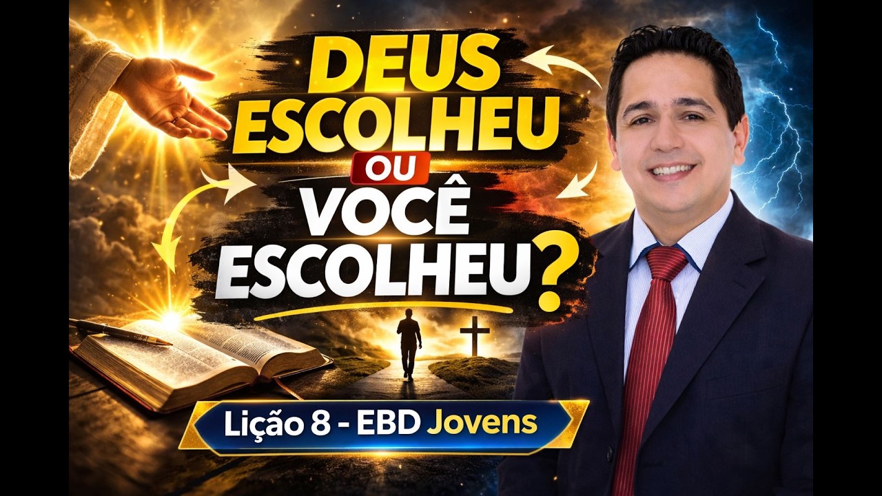 DEUS ESCOLHEU OU VOCÊ ESCOLHEU? LIÇÃO 8 - EBD JOVENS - 1º♥ TRIM. 2026