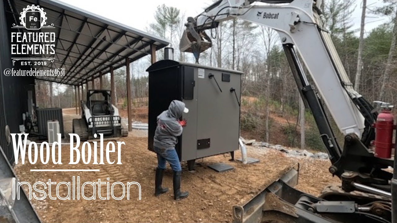 Установка наружного дровяного котла HeatMaster в нашем барндоминиуме.