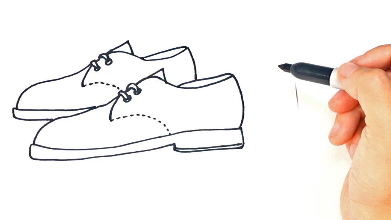 How to draw a Pair of Shoes Step by Step - YouTube