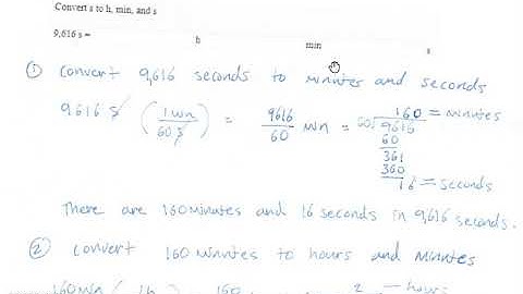 Converting seconds to hours, minutes, and seconds