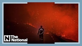 Fire rages through national park in Portugal