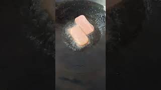 Frying Ham #satisfying #easytocook #cookingasmr #shorts