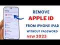 How to sign out apple id without password iphone and ipad 2023  remove apple id