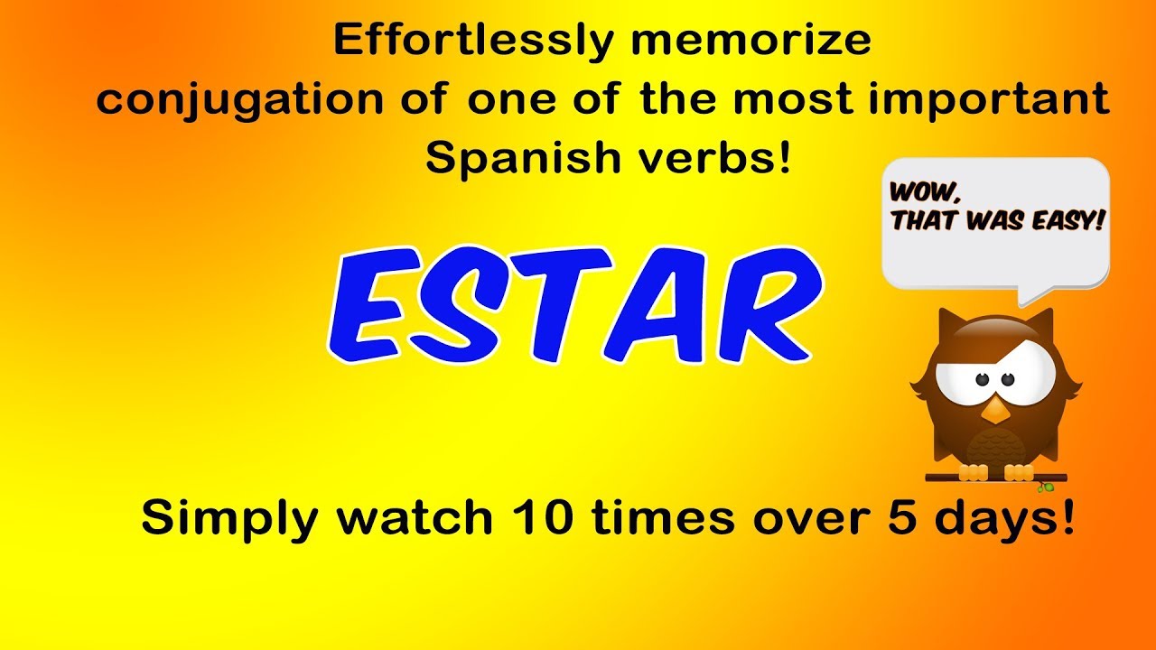 Spanish Estar Conjugation Chart