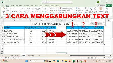 3 CARA MENGGABUNGKAN TEXT DI EXCEL
