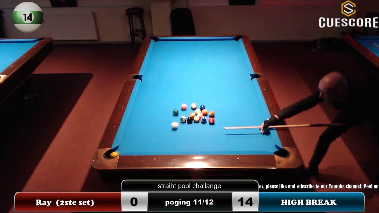straight pool challenge : Ray (1ste set) - YouTube