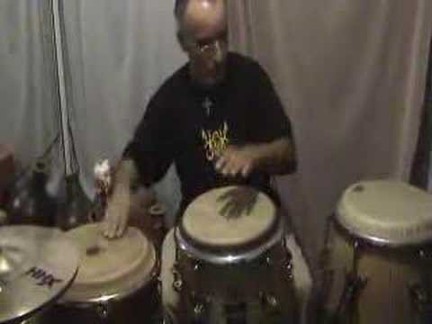 David Rosado improvisacion timbal y congas con bata