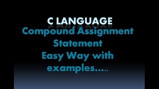 compound assignment statement