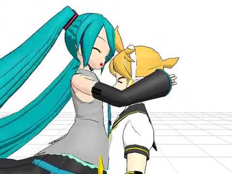 【初音ミク・鏡音レン】ミクが何かレンの事甘えてます【甘える】 mp4
