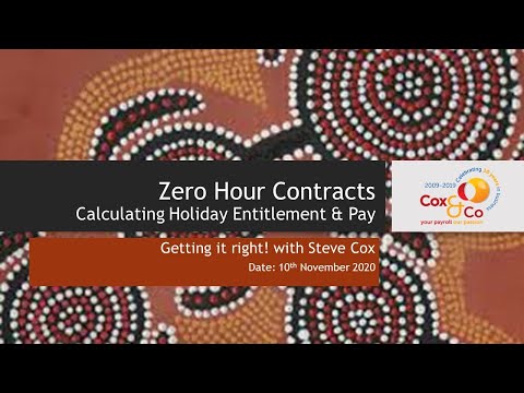 Holiday Calculations - Zero Hour Contracted Staff