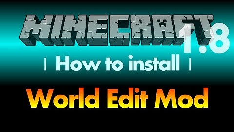 How to install World Edit Mod 1.8 (world edit in single player) for Minecraft 1.8