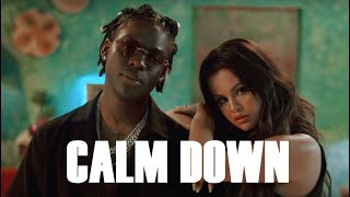 Rema & Selena Gomez  - Calm Down  (Lyrics video)🎵🎵🎵