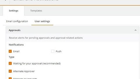 Digital Workplace 21.05 – Enabling and disabling types of email and push notifications