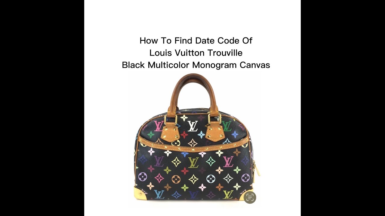 Date Code & Stamp] Louis Vuitton Trouville Black Multicolor