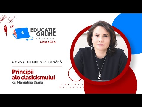 Limba și literatura română, Clasa a XI-a, Principii ale clasicismului