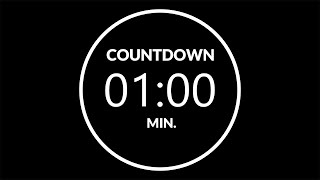 Quick 1-Minute Timer ⏱️ | 4K Countdown with Alarm