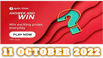 Amazon Funzone Quiz Answers Today |11 October 2022 | Daily Quiz Time