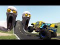 Epic escape from the shy guy scp096  monster truck vs giant bulge  horror beamng drive beamax