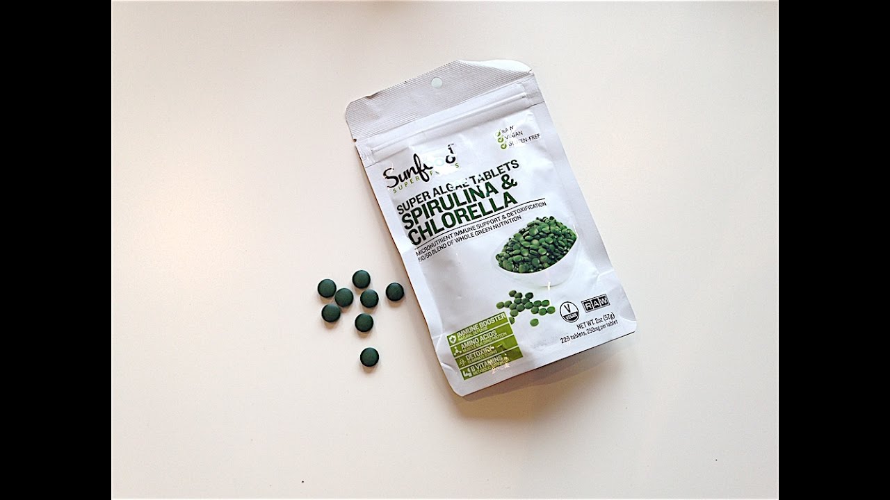 iHerb Sunfood, Spirulina & Chlorella, Super Algae Tablets (Спирулина и