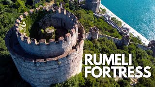 Rumeli Fortress And Ortakoy Mosque Istanbul Drone Fly
