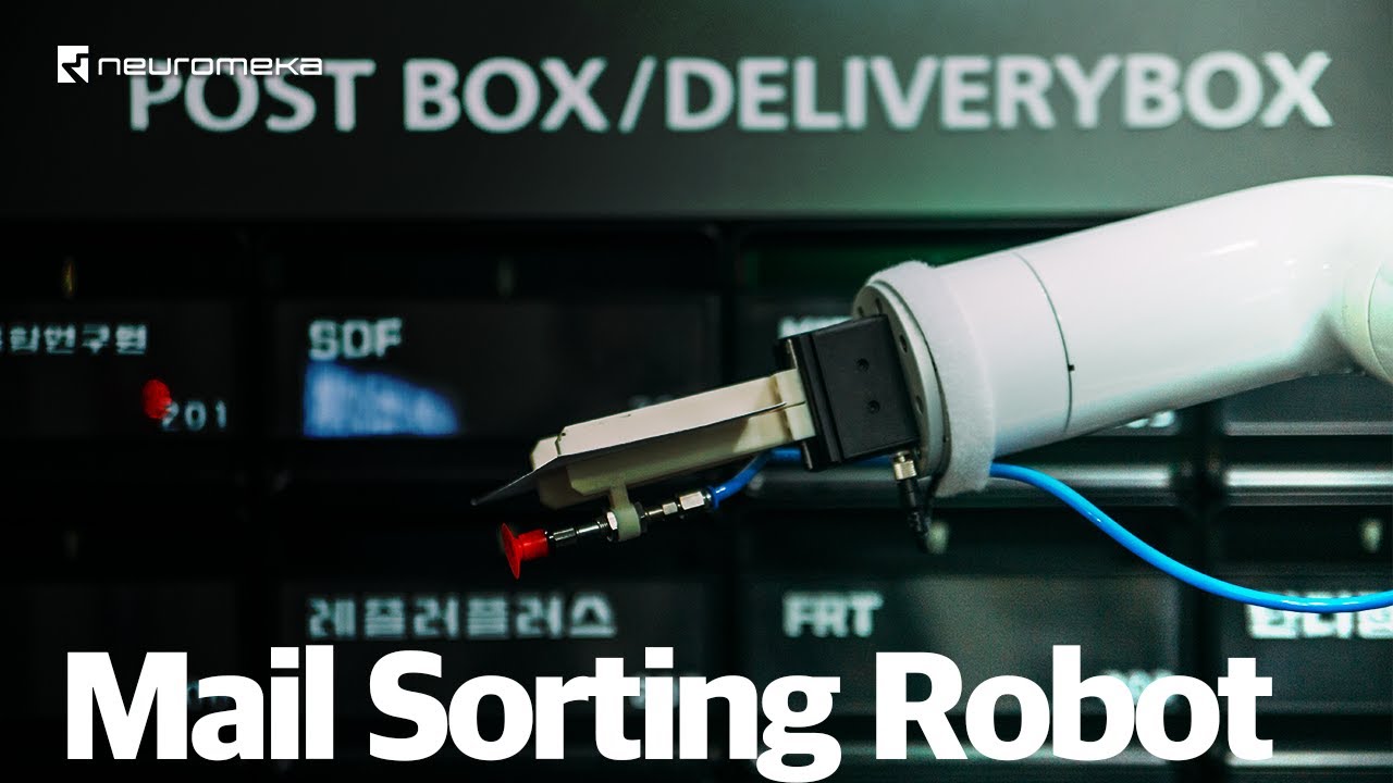 Demonstration of mail sorting robot - YouTube