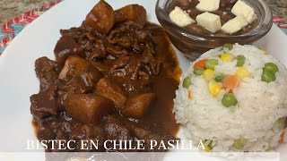 🇲🇽COMO HACER BISTEC EN CHILE PASILLA- (Steak in pasilla sauce)