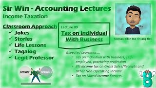 Lecture 09: Tax on Individual with Business. Taxation of Individuals. [Income Taxation]