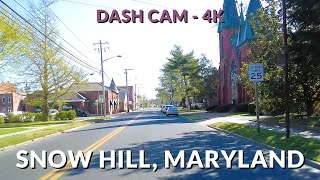 Snow Hill, Maryland 4K Drive: Explore Quaint Charm and Scenic Beauty | City Tour