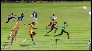 Zim nash School Atheletics competition Under 17boys 100mh at Marondera