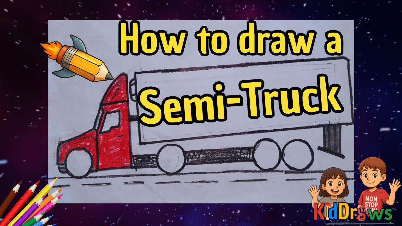 HOW TO DRAW A SEMI-TRUCK