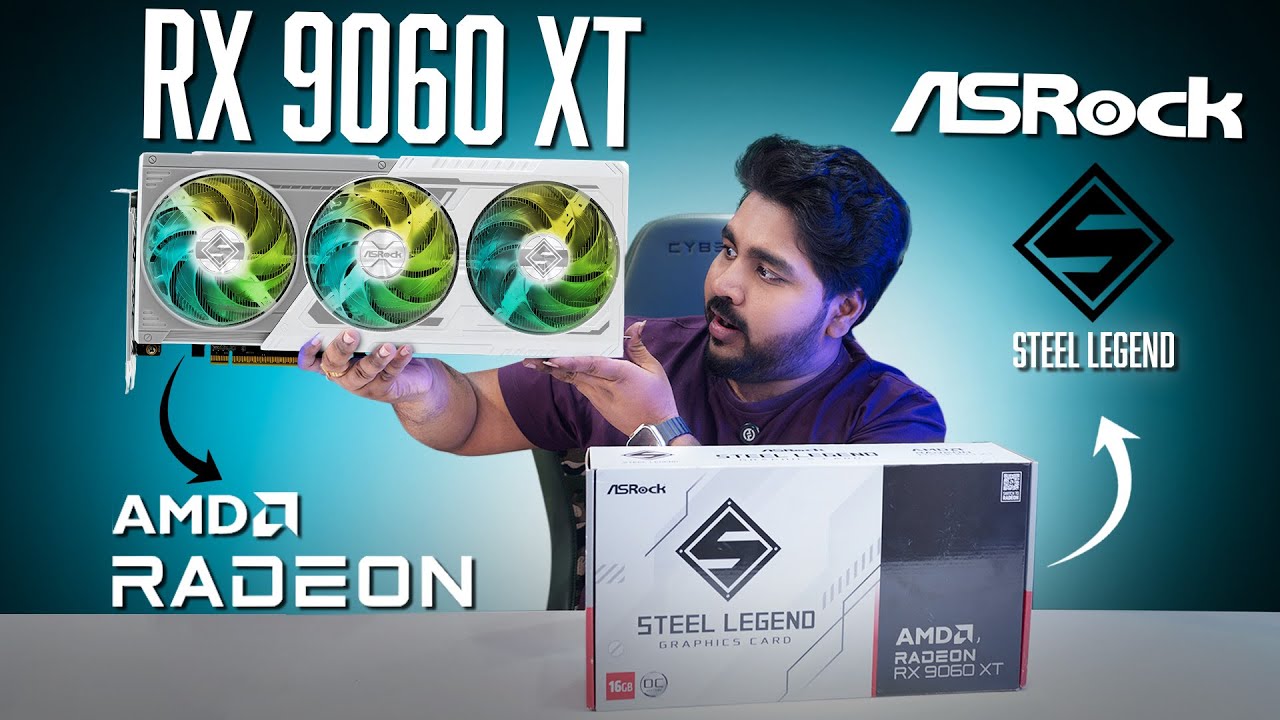 🔥 ASRock Radeon RX 9060 XT Steel Legend 16GB OC Unboxing