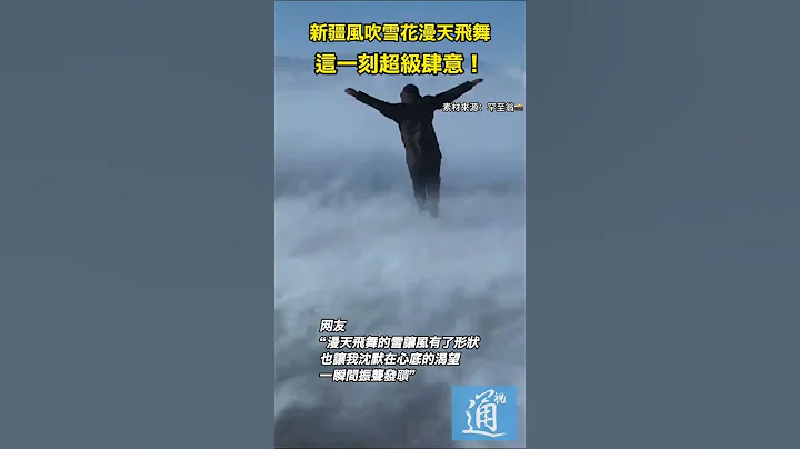 网友在新疆遇风吹雪，雪花漫天飞舞，他欣喜表示“世界这本书，我又多看了一页。”#新疆 #旅游 - 天天要闻
