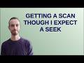 Dba Getting A Scan Though I Expect A Seek 