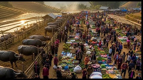 Chợ Phiên Cốc Ly Bạn Sẽ Thấy Những Con Trâu Đực To Đại Chiến Với Nhau Qua Video Này