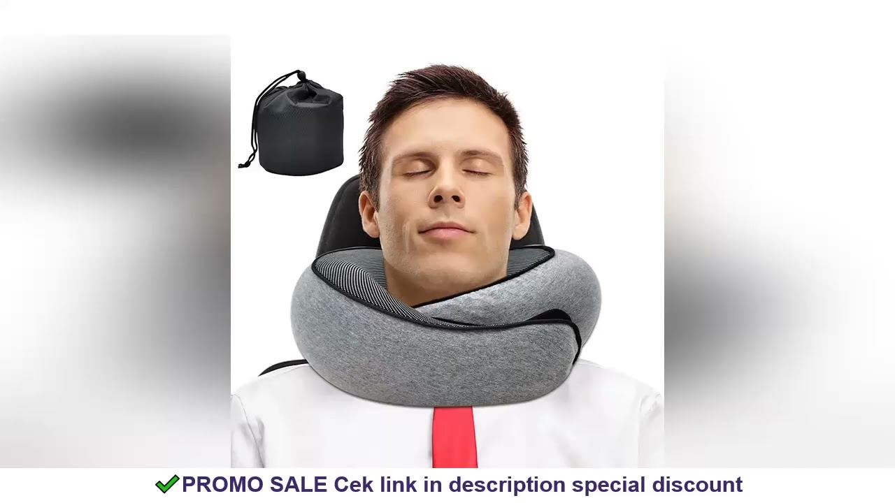 Travel Neck Pillow Memory Foam U-shaped Pillow Snail Style Travel Neck Support Portable Adjustable S