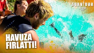 Yunus Emre Aleyna'yı Havuza Attı! | Survivor All Star 2024 93. Bölüm